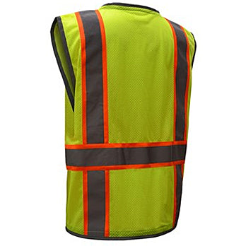 Premium Hyper-Lite Vest Class 2 in Lime Back View Image