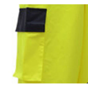 Premium Waterproof Pants With Black Bottom - Class E in Lime Pocket Close Up View image