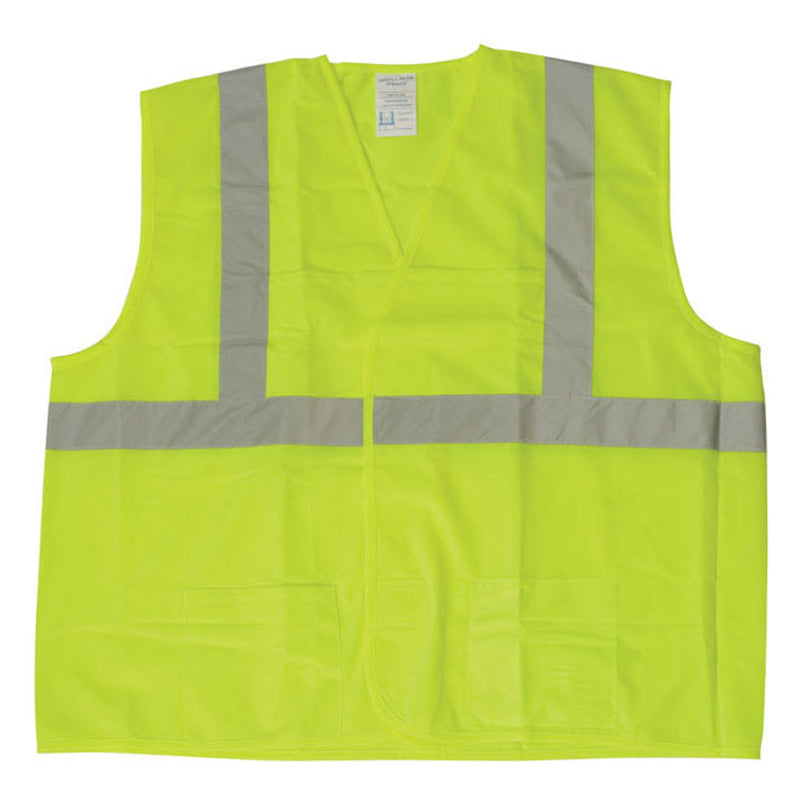 Safety Vests with Silver Stripes Class 2 Lime Green Image
