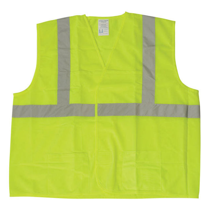 Safety Vests with Silver Stripes Class 2 Lime Green Image