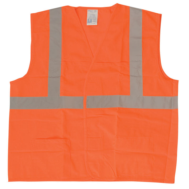 Safety Vests with Silver Stripes Class 2 Orange Image