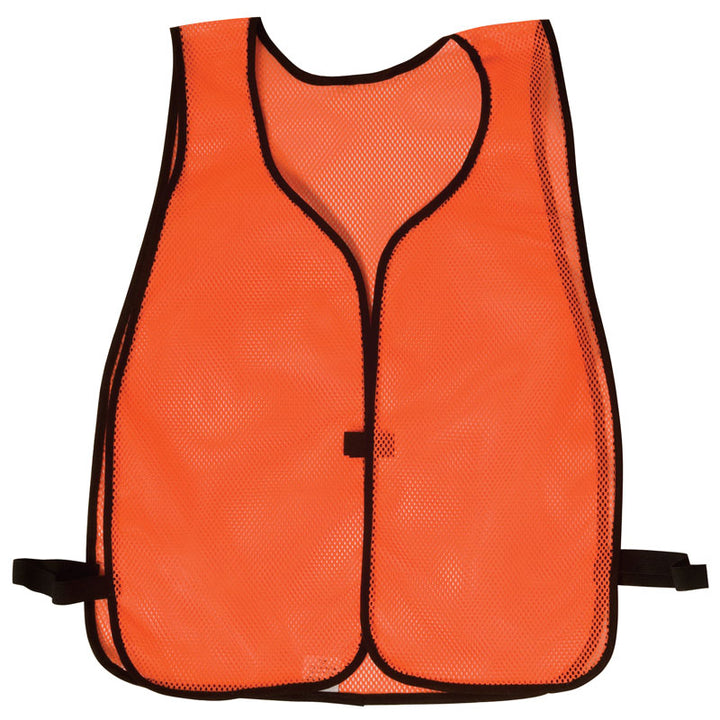 Safvest Soft Mesh Vest in Orange No Reflective Stripe Front View Image