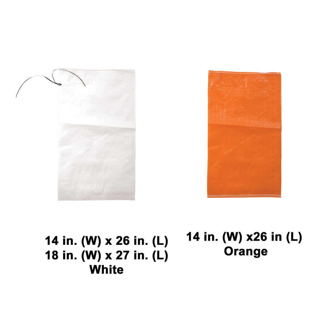 Sandbags in White or Orange Two Sizes Image