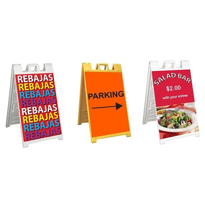 Signicade Sandwich Board Sign Frames With Different Legends Image