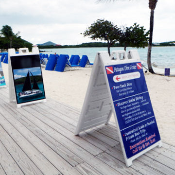 Signicade Sign Frame In Use on Boardwalk Image