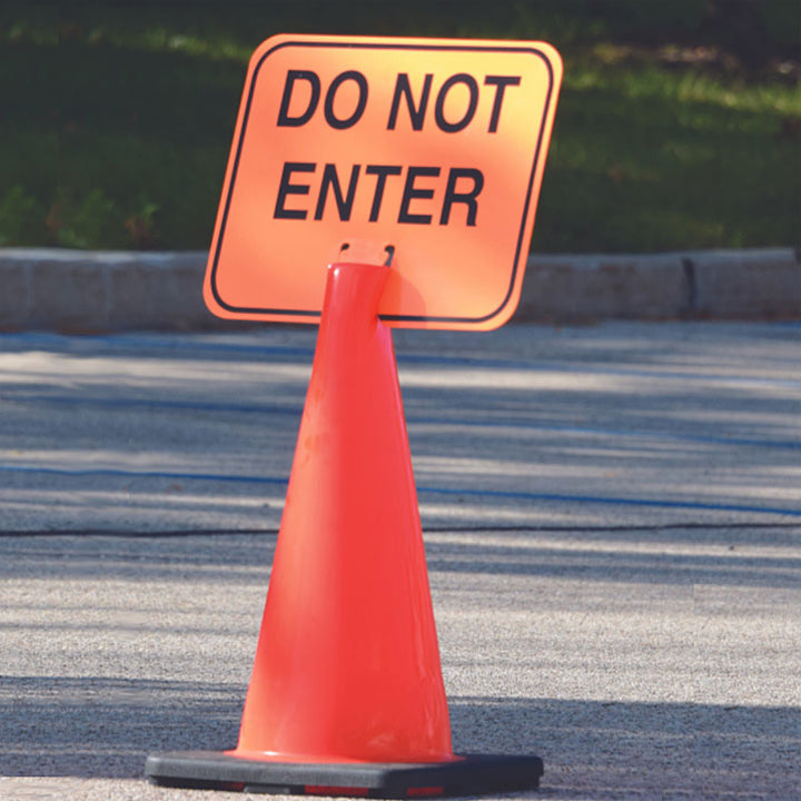 Snap On Cone Sign in Use Street Image