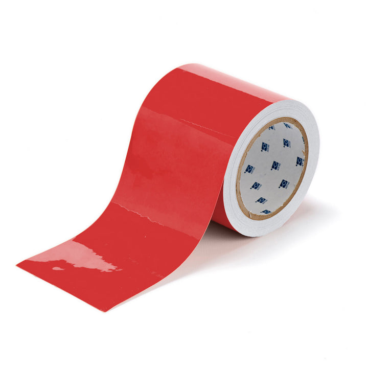 Solid Color ToughStripe® Tape Roll 4 in. Red Image