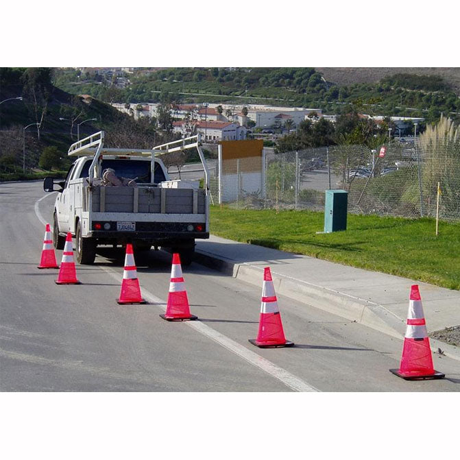 Spring Cones Deployed in Road Work Image