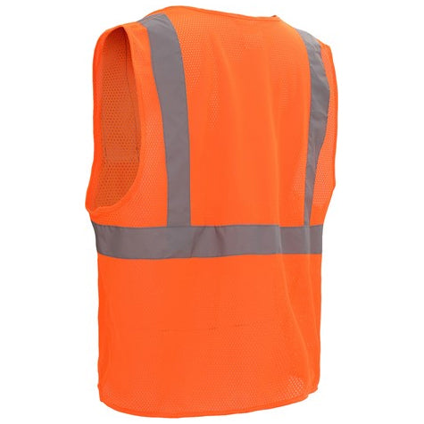 Standard Five Point Breakaway Vests Class 2 in Orange Back View Image