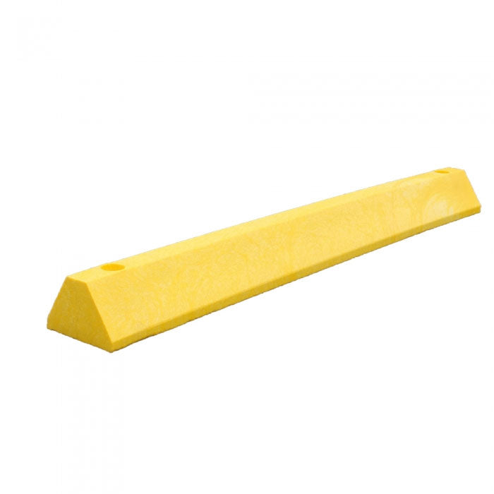 Standard Solid Parking Block in Yellow Two or Four Feet Long with Two Holes Image 