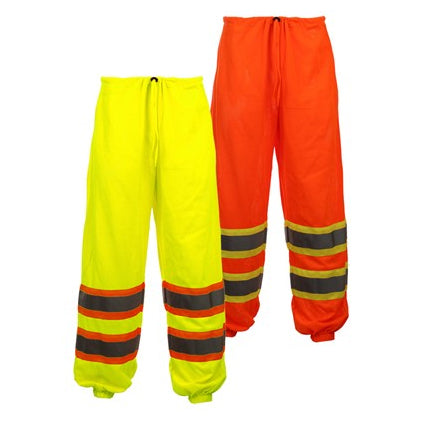 Standard Two Tone Mesh Pants - Class E in Lime or Orange Front View Image