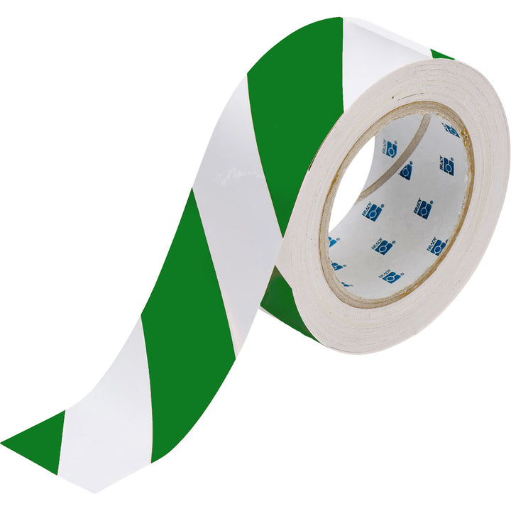 Striped ToughStripe® Tape Roll 2 in. Green and White Image