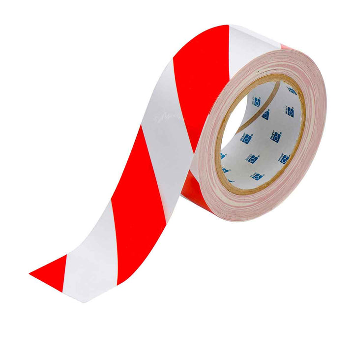 Striped ToughStripe® Tape Roll 2 in. Red and White Image