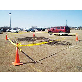 T-CAp Cone Topper In Use Parking Lot Image