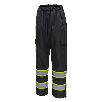 Two Tone Rain Pants Class E Black Back View Image