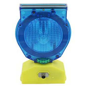 Type A/C Solar Powered Dual Function Barricade Lights Blue Image