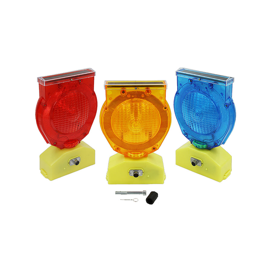 Type A/C Solar Powered Dual Function Barricade Lights in Colors With Hardware Included Image