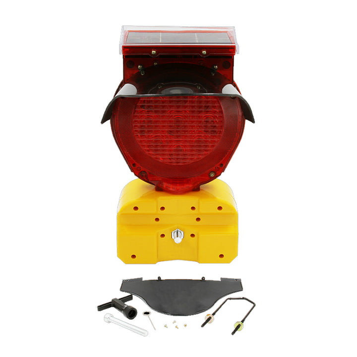 Type B Solar Powered High Intensity Barricade Light Red With Hardware Image